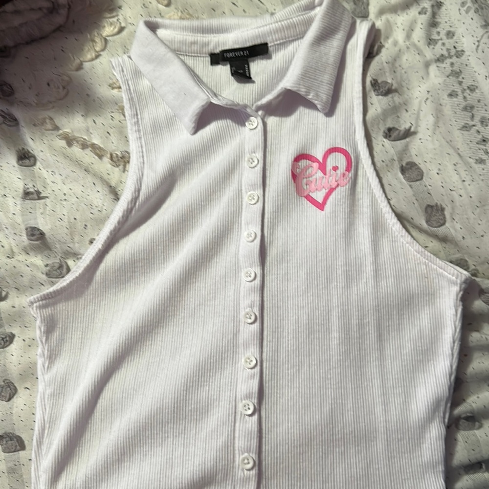 Cropped button up “Cutie”